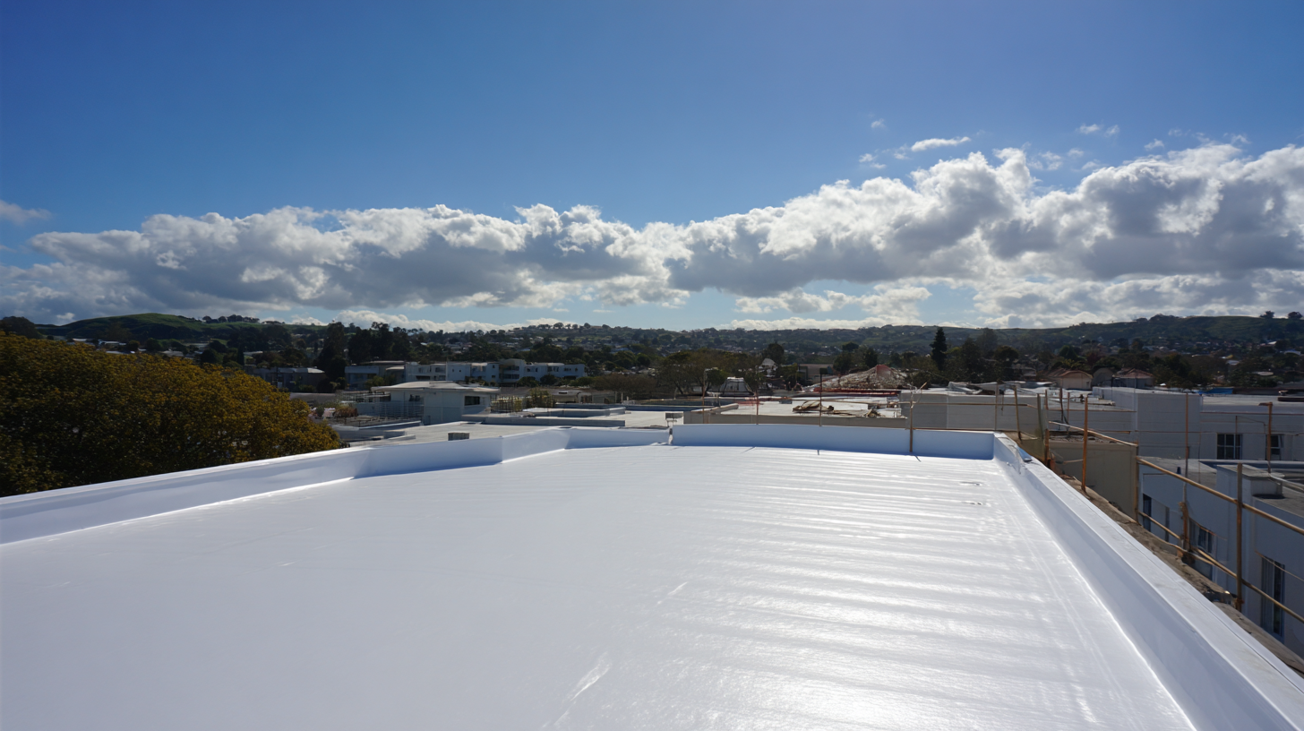 PVC membrane roofing installed on commercial building
